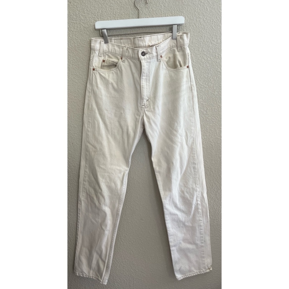 Vintage Levi’s Orange Tab 505 Cream Jeans Men’s Size 34 x 32